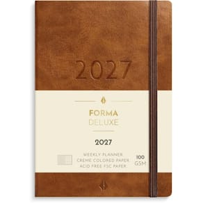 Ugekalender Mayland Forma Deluxe 2027, A6, brun