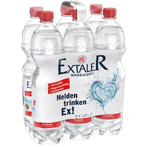 Mineralwasser EXTALER medium, 6 x 1,25 L PET-Flaschen