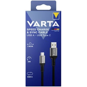 Ladekabel VARTA USB-A/USB-C, schwarz, 2 m