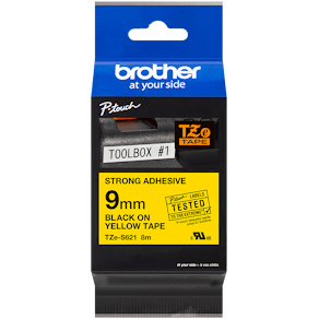 TZeS tape 9mmx8m strong black/yellow