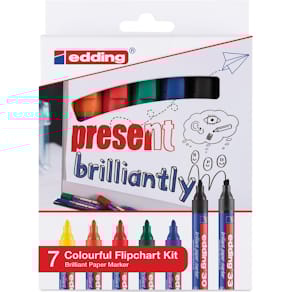 Merkstift Edding brilliant paper marker e-30 en e-33, blister 7st