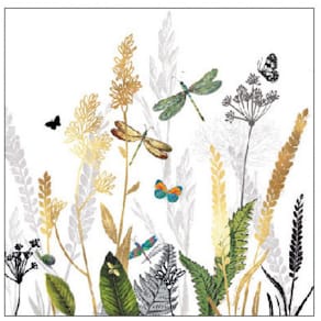 Motivserviette Ambiente, 25 x 25 cm, Zierblumen