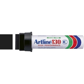 Marker Artline EK-130 30 mm skrå spids, sort, 6 stk