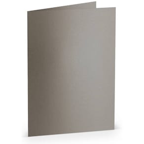 Faltkarte Rössler Paperado, B6 hoch doppelt, taupe metallic
