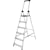 Trapladder Brasq SL600, aluminium, zilver, 6 treden
