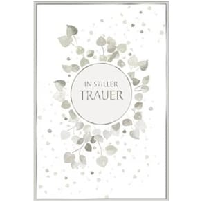 Trauerkarte Gmund Feinstpapiere, weiß, 11,5x17 cm, mit Umschlag