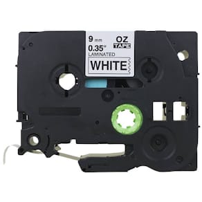 Schriftband Q-CONNECT TZe-221, weiß/schwarz