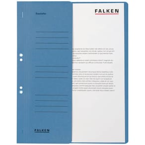 Ösenhefter Falken, A4, blau, 1/2 Vorderdeckel