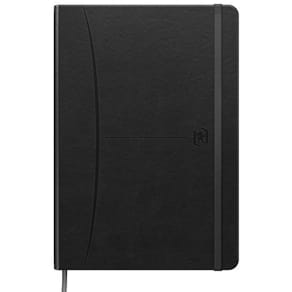 Ant.bok Oxford Signature A5 rutad svart