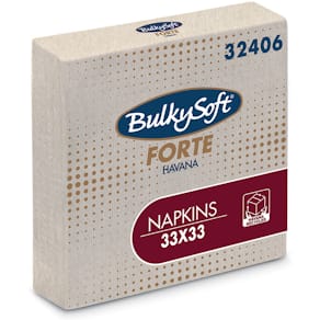 Frokostservietter BulkySoft 33x33 cm 2-lags, Havana brun, 100 stk