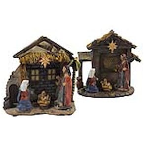 Krippe PBS Hl. Familie mit Licht, sortiert