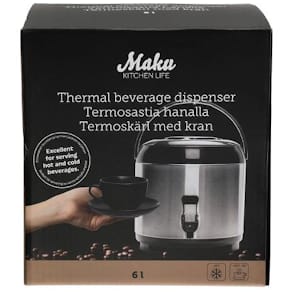 Termos MAKU kran varmt/kallt 6L rostfri