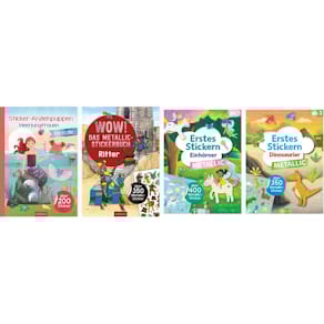 Beschäftigungsbuch ARS EDITION Erstes Stickern Metallic – Dinos, 