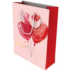 Geschenktragetasche EigenArt, von Herzen, bunt, 180×80×230 mm