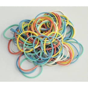 Gummiringe Q-CONNECT, 25 g, sortiert