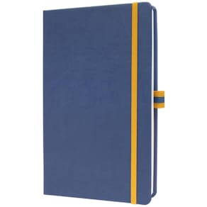 Notizbuch Sigel linescape, ca. A5, liniert, blau-gelb, 176 Seiten
