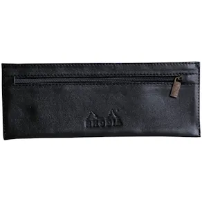 Rhodia flat pencilcase leather black