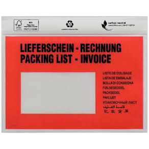 Begleitpapiertasche UNIPACK, C6, mit Druck, 250 Stk