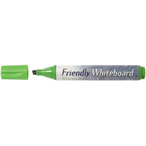 Whiteboardpenna FRIENDLY Grön, sned, 10st