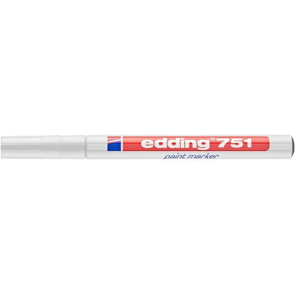 Paintmarker EDDING 751 hvit 10st