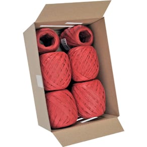 Geschenkband Goldina Raffia, Eiknäuel, 7 mm x 30 m, dunkelrot