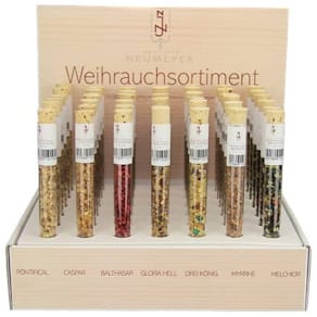 Weihrauch Noname, 7x6 Sorten im Glasröhrchen, Kartondisplay
