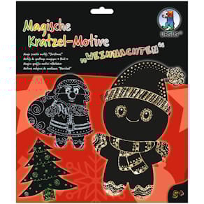 Bastelset URSUS BÄHR Magische Kratzelmotive Weihnachten, 21 x 26 