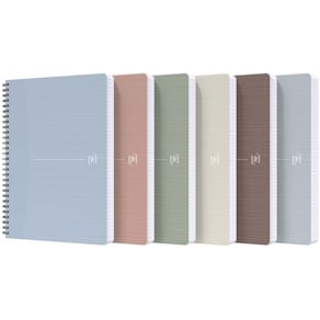 Notesbog Oxford My Rec'Up A5 assort., genanvendte kopper, pk 5