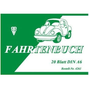 Fahrtenbuch PVP, A6, 20 Blatt