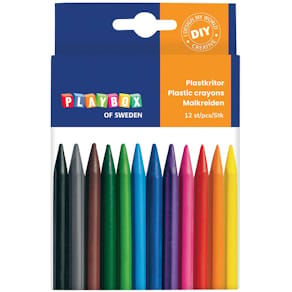 Plastkrita, 12 färger