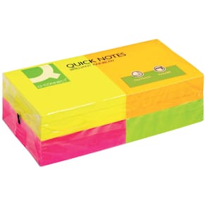 Haftnotizblock Q-CONNECT XL-Notes Rainbow, 12 St., neon