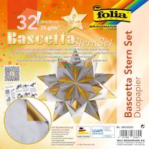 Bastelset Folia Bascetta-Stern, silber/gold