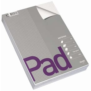 Standardblok, Bantex, Squared, A4, hvid 210x297mm, 60g/m2, pakke