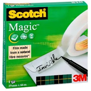 Dokumenttejp Scotch Magic 810 Stor diameter, osynlig, 19mm x 66m