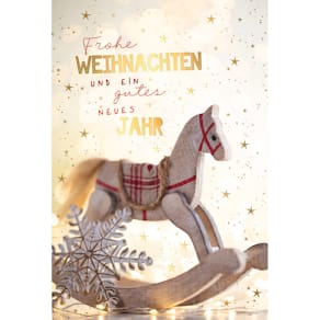 Weihnachtskarten, geprägt, mit Umschlag, bunt