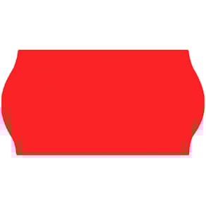 Prismærkningsetiket 22x12 mm G2 rød 7 ruller