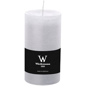 Stumpenkerze D-LUX MARBLE, 130x68 mm, weiß