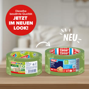 Packband tesa Eco & Strong, grün, 50 mm x 66 m