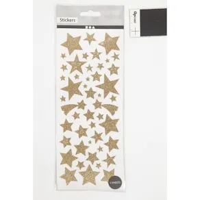 Glitterstickers guld stjärnor 110/fp