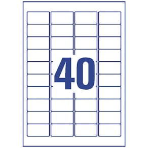 Universaletikett Avery Zweckform, 45,7 mm, transparent