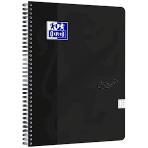 Notesbog Oxford Touch kvadreret A4+ sort, 90 g/m², 5 stk