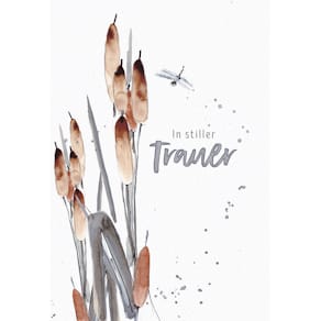 Trauerkarte „In stiller Trauer“, 11,5 x 17 cm, mit Umschlag