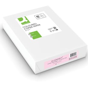 Kopieerpapier Q-CONNECT gekleurd, A4, 80g, pak van 500 vel, roze