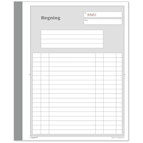 Regningsblok Mayland hvid, pakke á 10 stk