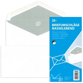 Briefumschlag MAILMEDIA DIN lang, nassklebend, 70 g, weiß
