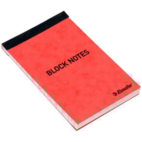 Notatblok Esselte linjeret hvid 65 x 105 mm, 10 stk