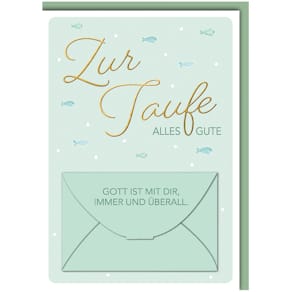 Taufkarte für Geldschein