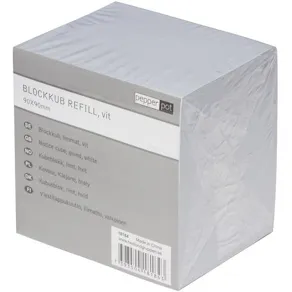 Blockkub Pepperpot 90x90 850ark vit