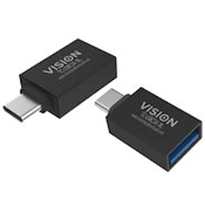 VISION Professional installation-grade USB-C to USB-A adapter
