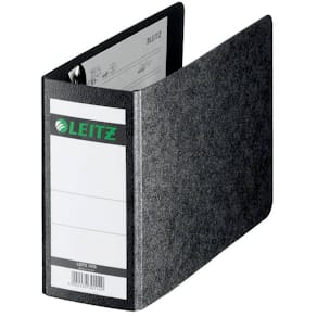 Ordner Leitz Pappe, A6 quer, schwarz